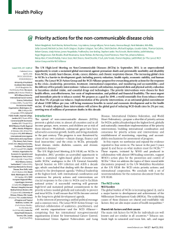 Priority actions for the non-communicable disease