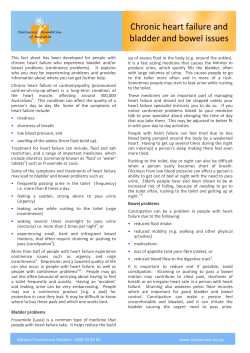 Chronic heart failure and bladder and bowel issues