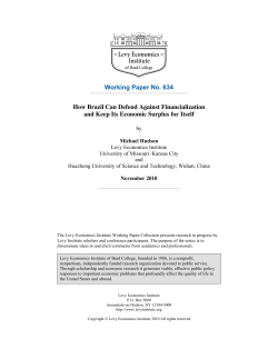 How Brazil Can Defend Against Financialization