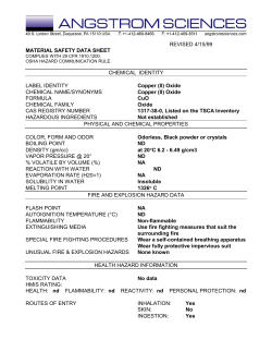 MATERIAL SAFETY DATA SHEET
