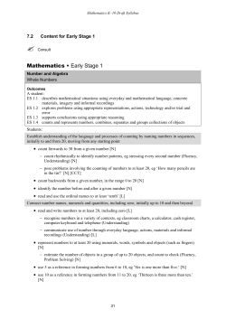 Early Stage 1 - Board of Studies