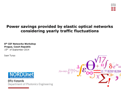 Power savings provided by elastic optical networks