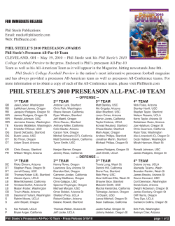 phil steele`s 2010 preseason all-pac-10 team