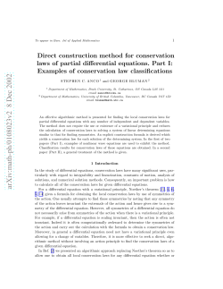 Direct construction method for conservation laws of partial
