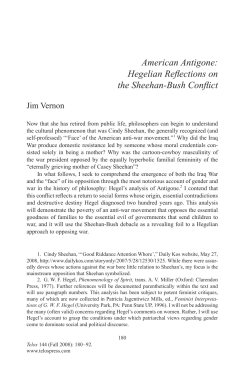 American Antigone: Hegelian Reflections on the