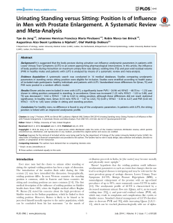 Research paper : Urinating Standing versus Sitting: Position Is