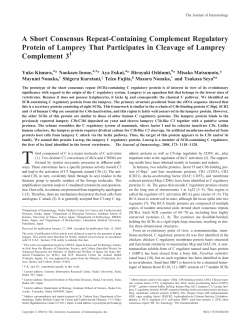 A Short Consensus Repeat-Containing Complement Regulatory