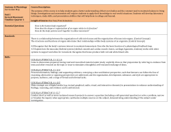 Anatomy Physiology CP Semester 1
