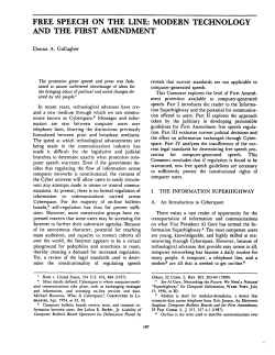 Free Speech on the Line: Modern Technology and the First