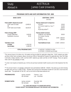 Study Abroad in AUSTRALIA James Cook University