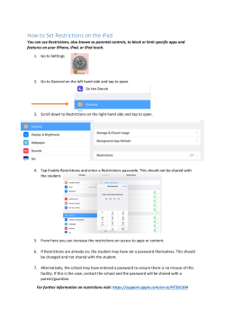 How to Set Restrictions
