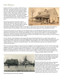 Our History - Palmetto Golf Club