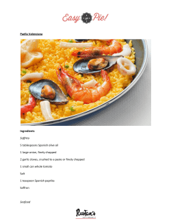 Paella Valenciana Ingredients Soffrito 5 tablespoons Spanish olive
