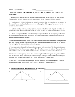 Honors Trig Worksheet #2 Name__________________________ I