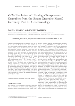 P&ndash;T&ndash;t Evolution of Ultrahigh-Temperature Granulites from the Saxon