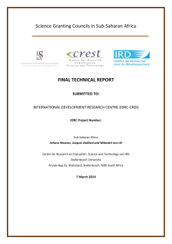 Science granting councils in Sub-Saharan Africa : final technical report