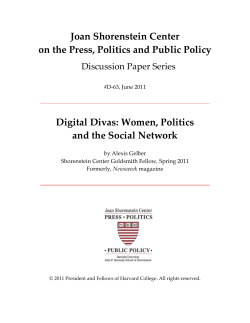 Digital Divas: Women, Politics and the Social Network