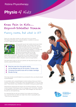 Osgood-Schlatter Disease