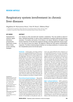 Respiratory system involvement in chronic liver diseases