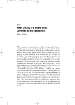 one What Exactly Is a Swing Voter? Definition and Measurement
