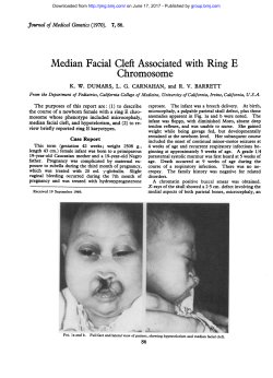 Median Facial Cleft Associated with Ring E Chromosome
