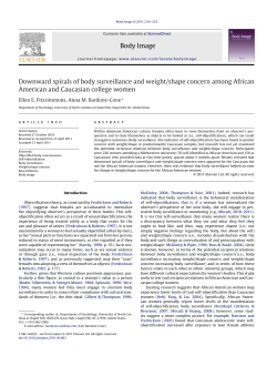 Downward spirals of body surveillance and weight/shape concern