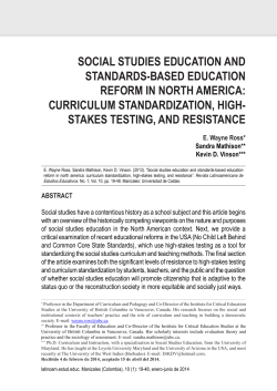 social studies education and standards