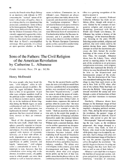 Book Review: Sons of the Fathers: The Civil Religion of the