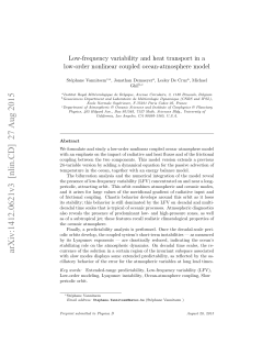 Low-frequency variability and heat transport in a low