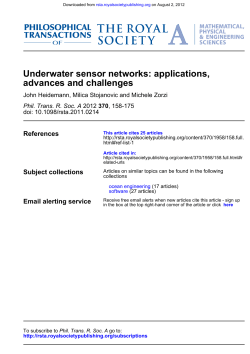 Underwater Sensor Networks: Applications