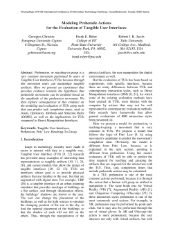 Modeling Prehensile Actions for the Evaluation of Tangible User