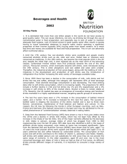 2002 Beverages and Health 10 Key Facts