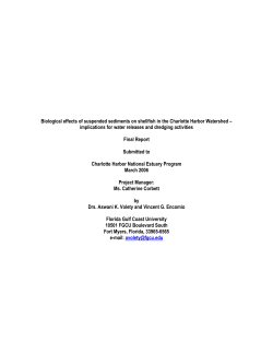 Biological effects of suspended sediments on shellfish in the