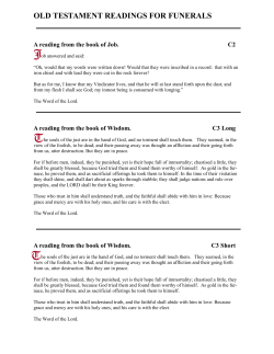 Old Testament Readings for Funerals