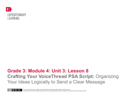 Grade 3 ELA Module 4, Unit 3, Lesson 8