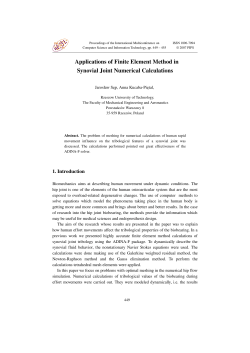 Applications of Finite Element Method in synovial joint