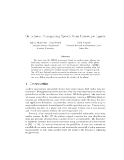 Gyrophone: Recognizing Speech From Gyroscope Signals
