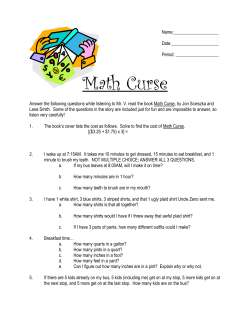 Math Curse - The Mathematics Shed