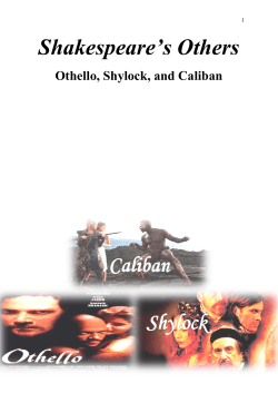 Shakespeare`s Others Shakespeare`s Others Caliban - UvA-DARE