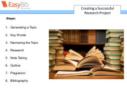 Steps for Creating a Successful Research Project