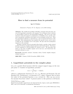 How to find a measure from its potential