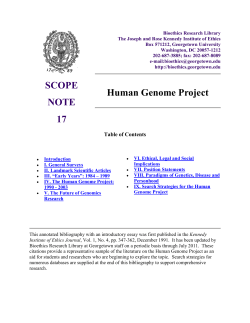 Human Genome Project - Georgetown University