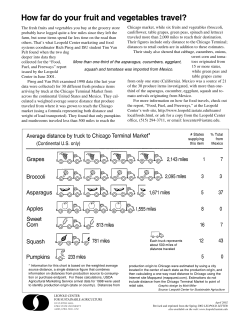 How Far Do Your Fruit and Vegetables Travel?