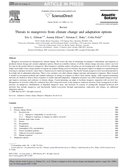 Threats to mangroves from climate change and adaptation