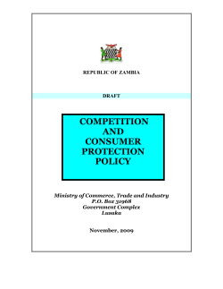 Competition and Consumer Protection Policy
