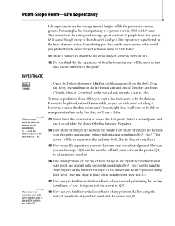 Point-Slope Form&mdash;Life Expectancy