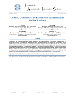 Culture, Conformity, and Emotional Suppression in Online Reviews