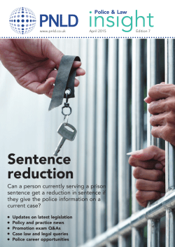 Sentence reduction - Police National Legal Database