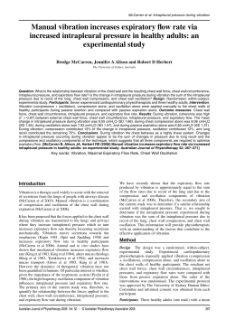 Manual vibration increases expiratory flow rate via increased