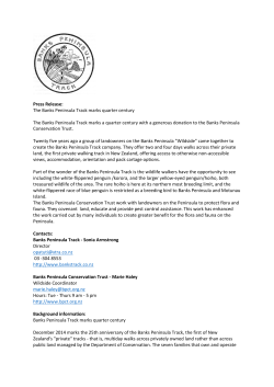 Press Release: The Banks Peninsula Track marks quarter